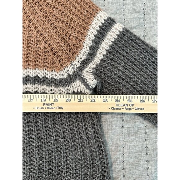 Cozy Brown and Gray Women's Sweater - Picture 7 of 10